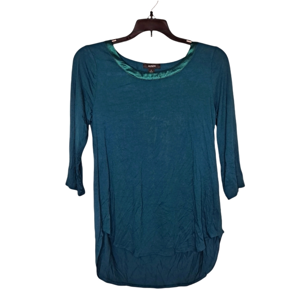 NWT Alfani Hunter green Long Line Tunic Top Size Medium